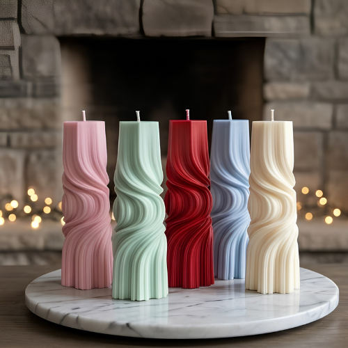 Set Of Abstract Candle