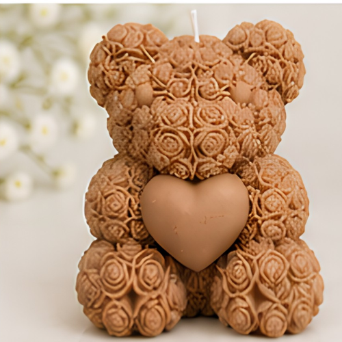 Rose Hat Flower Candle 4 Inch 255g
