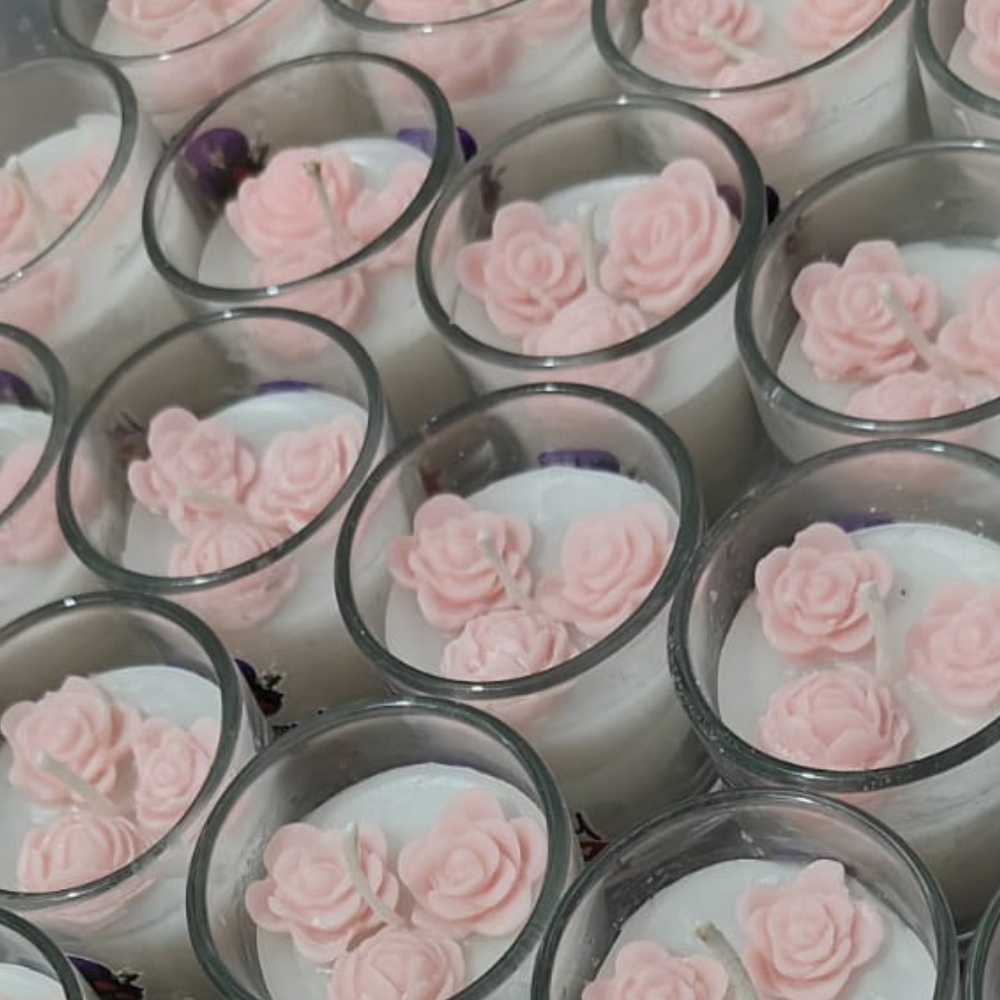 Flower Short Glass 2 Nos