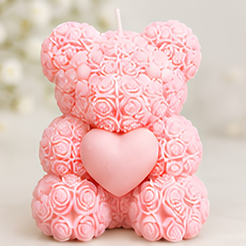 Rose Hat Flower Candle 4 Inch 255g