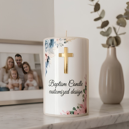 Baptism Pillar Candle 3 Inch