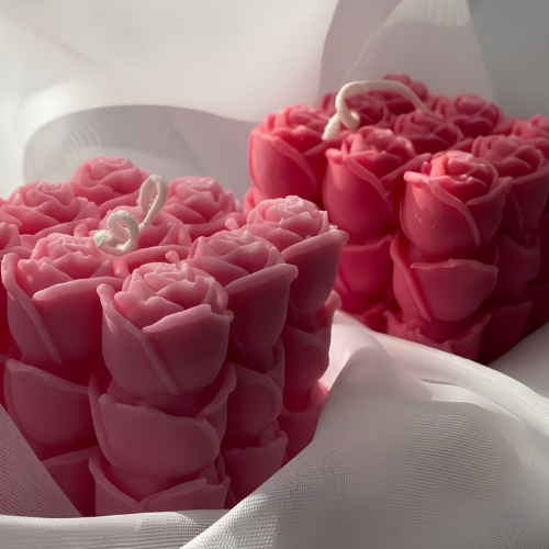 Rose Bubble Candle