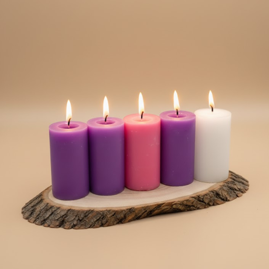 Advent Pillar Candle - 5 Inch
