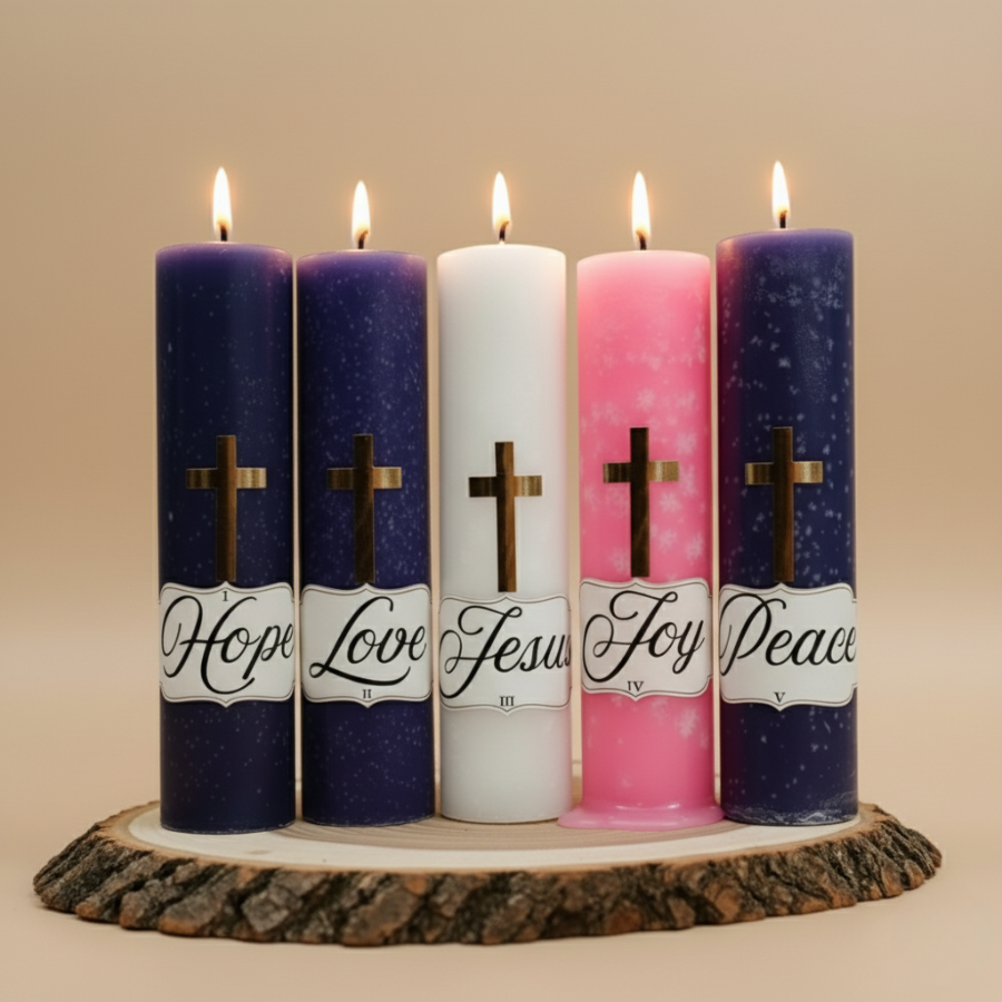 Advent pillar Candle - 12 Inch