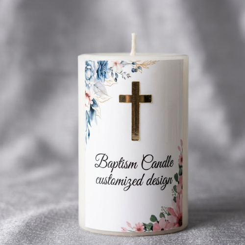 Baptism Pillar Candle 3 Inch